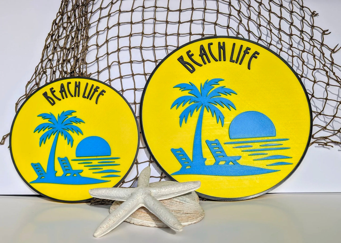 "Beach Life" Round wall Sign