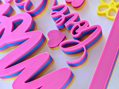 "Love you Mom" Heart decoration