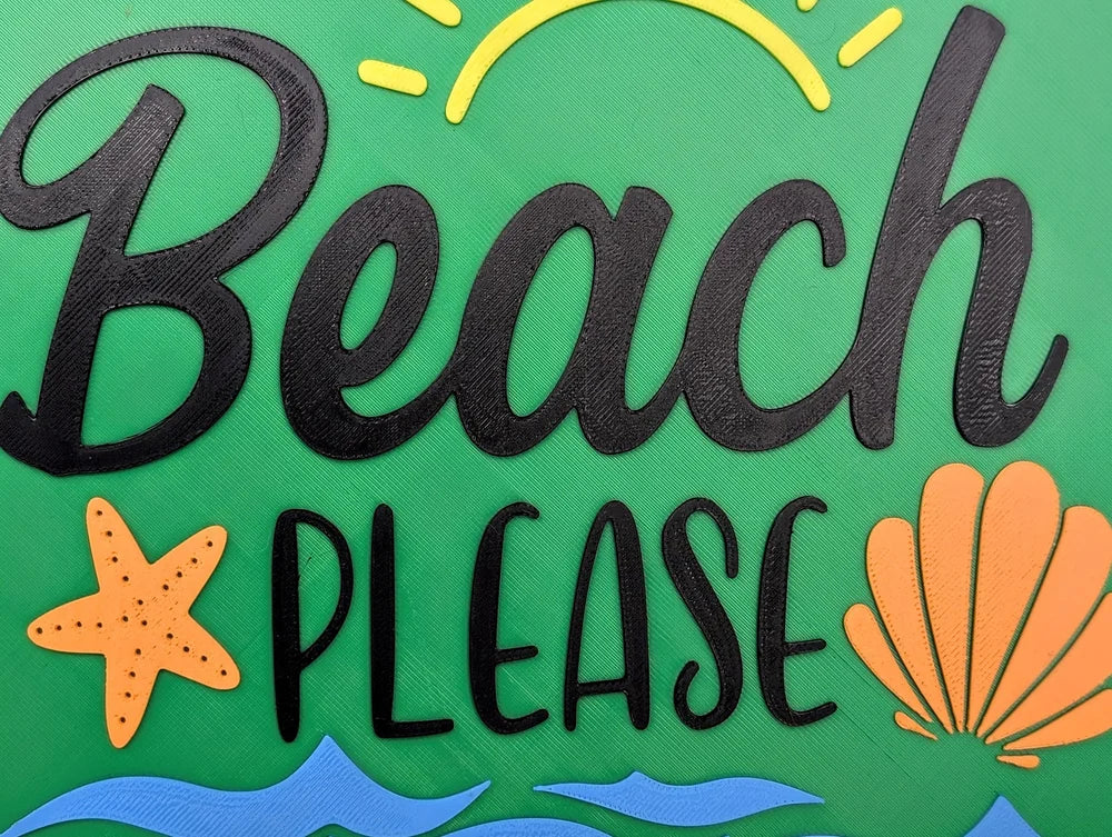 "Beach Please" Patio wall art